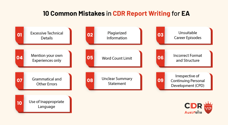 10 common mistakes in writing CDR report for EA