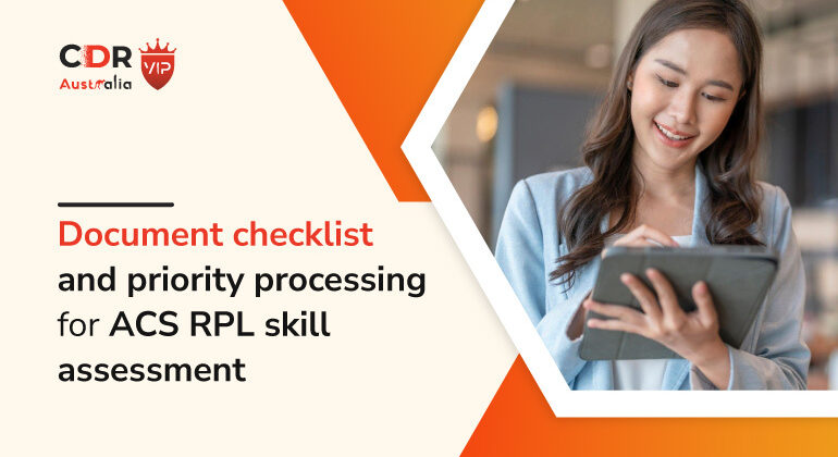 Document checklist and priority processing for ACS RPL skill assessment